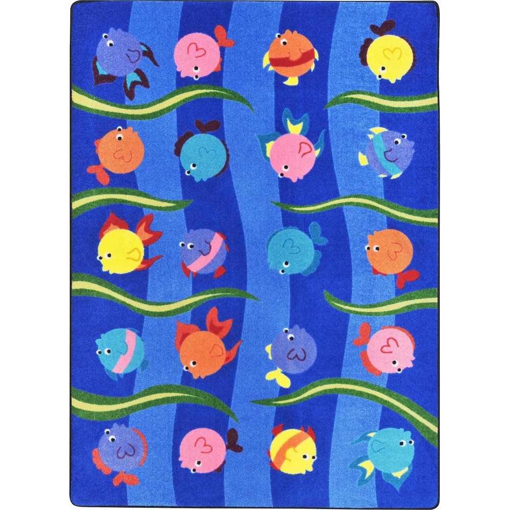 Kid Essentials Friendly Fish 5'4" x 7'8" Area Rug in Color Multi