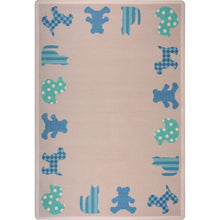 Kid Essentials Frisky Friends 3'10" x 5'4" Area Rug in Color Blue