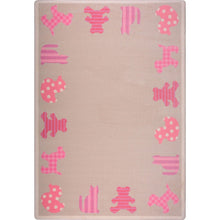 Kid Essentials Frisky Friends 3'10" x 5'4" Area Rug in Color Pink