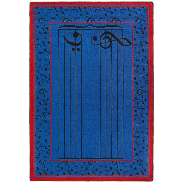 Kid Essentials Fully Staffed 3'10" x 5'4" Area Rug in Color Blue
