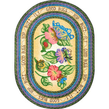 Kid Essentials Good Bugs 3'10" x 5'4" Oval Area Rug in Color Multi
