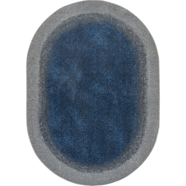 Kid Essentials Grounded 5'4" x 7'8" Oval Area Rug in Color Marine