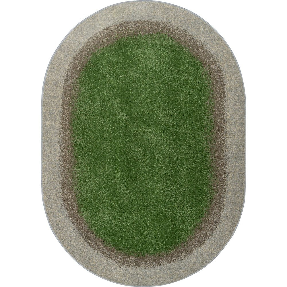 Kid Essentials Grounded 5'4" x 7'8" Oval Area Rug in Color Meadow