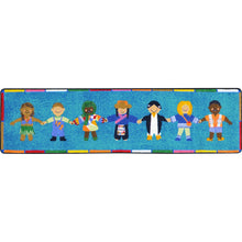 Kid Essentials Hands Around the World 2'1" x 7'8" Runner Area Rug in Color Multi