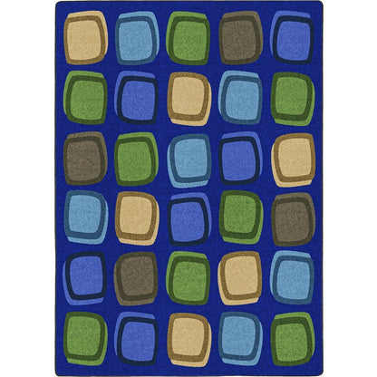 Kid Essentials Harmony Blocks 7'8" x 10'9" Area Rug in Color Multi