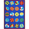 Kid Essentials Have a Ball 5'4" x 7'8" Area Rug in Color Multi