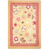 Kid Essentials Hearts & Flowers 3'10" x 5'4" Area Rug in Color Multi