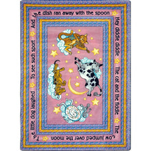 Kid Essentials Hey Diddle Diddle 3'10" x 5'4" Area Rug in Color Pink
