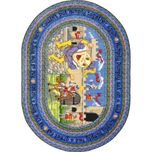 Kid Essentials Humpty Dumpty 3'10" x 5'4" Oval Area Rug in Color Multi