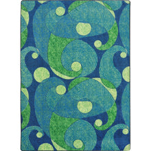 Kid Essentials Jazzy 3'10" x 5'4" Area Rug in Color Blue/Teal