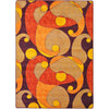 Kid Essentials Jazzy 3'10" x 5'4" Area Rug in Color Orange/Purple