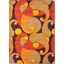 Kid Essentials Jazzy 3'10" x 5'4" Area Rug in Color Orange/Purple