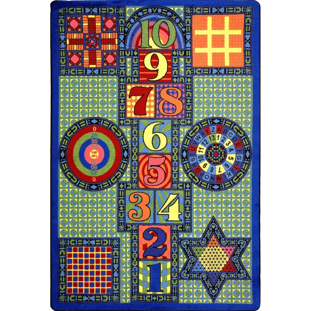Kid Essentials Games Galore 5'4" x 7'8" Area Rug in Color Multi