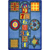 Kid Essentials Games Galore 5'4" x 7'8" Area Rug in Color Sapphire