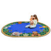 Kid Essentials Jungle Friends 3'10" x 5'4" Oval Area Rug in Color Multi