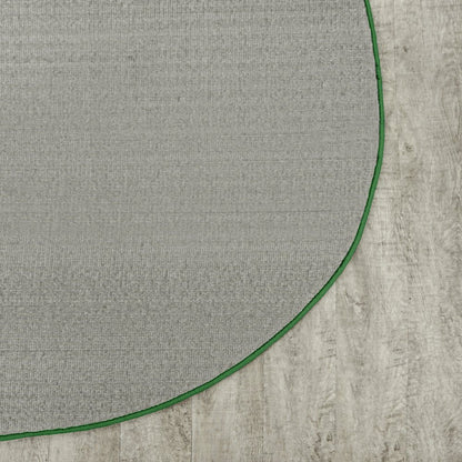 Kid Essentials Just Kidding 6' x 9' Oval Area Rug in Color Grass Green