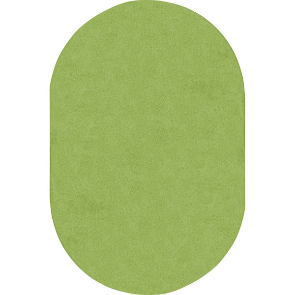 Kid Essentials Just Kidding 6' x 9' Oval Area Rug in Color Lime Green