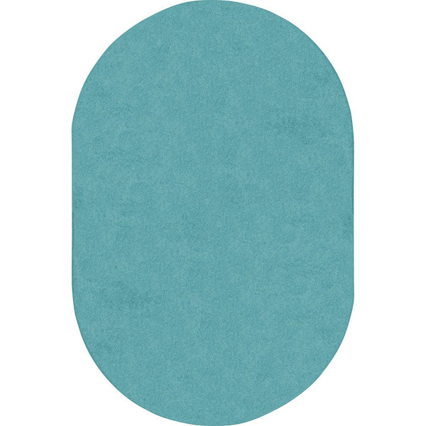 Kid Essentials Just Kidding 6' x 9' Oval Area Rug in Color Seafoam
