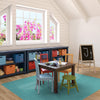 Kid Essentials Just Kidding 6' x 6'  Area Rug in Color Seafoam