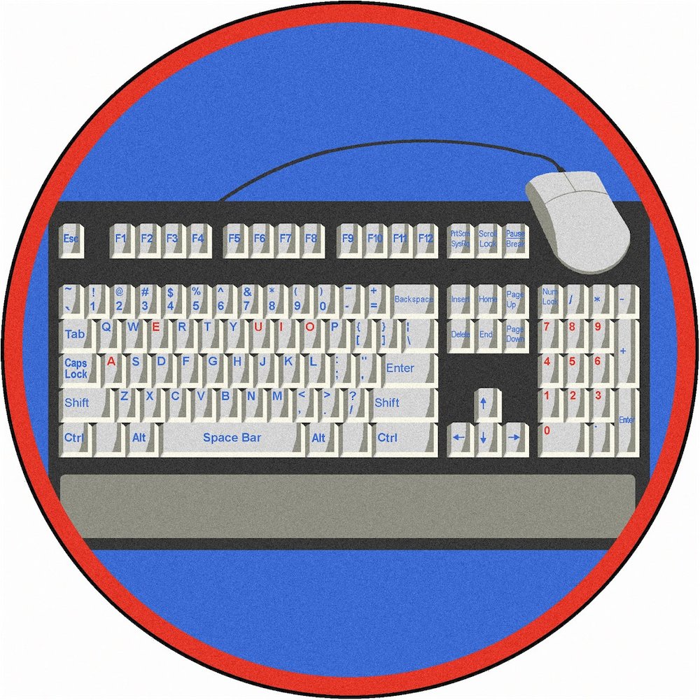 Kid Essentials Keyboard Connection 7'7" Round Area Rug in Color Gray