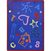 Playful Patterns Kid's Art 3'10" x 5'4" Area Rug in Color Rainbow