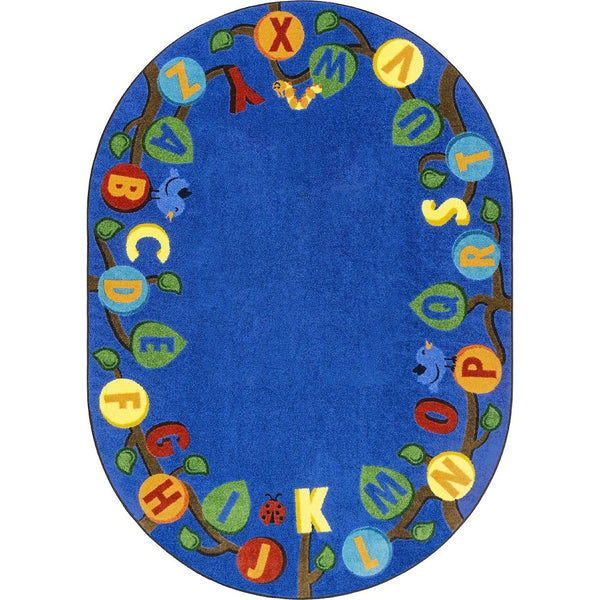 Kid Essentials Learning Tree 5'4" x 7'8" Oval Area Rug in Color Multi