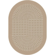 Kid Essentials Like Home 3'10" x 5'4" Oval Area Rug in Color Beige