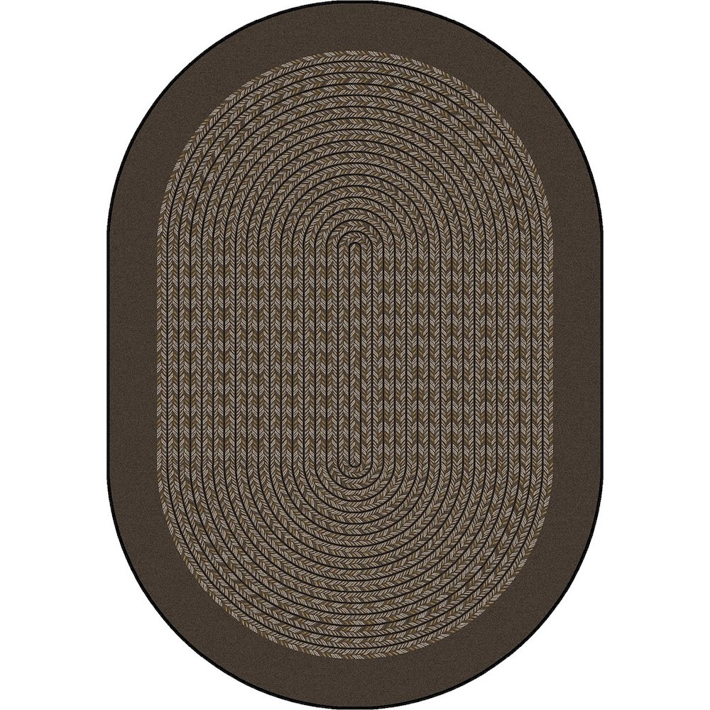 Kid Essentials Like Home 3'10" x 5'4" Oval Area Rug in Color Chocolate