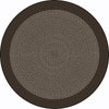 Kid Essentials Like Home 7'7" Round Area Rug in Color Chocolate