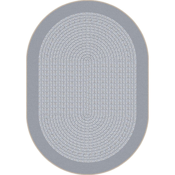 Kid Essentials Like Home 3'10" x 5'4" Oval Area Rug in Color Silver