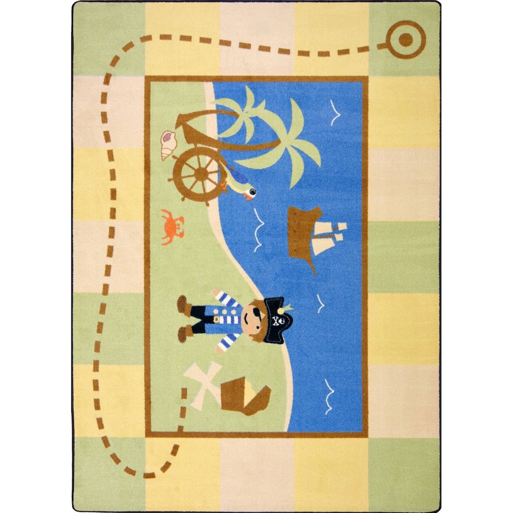 Kid Essentials Lil' Pirate 3'10" x 5'4" Area Rug in Color Multi