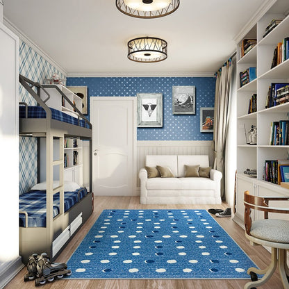 Claremont Kids Little Moons 3'10" x 5'4" Area Rug in Color Blue Skies