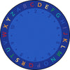 Kid Essentials Lively Letters 7'7" Round Area Rug in Color Multi