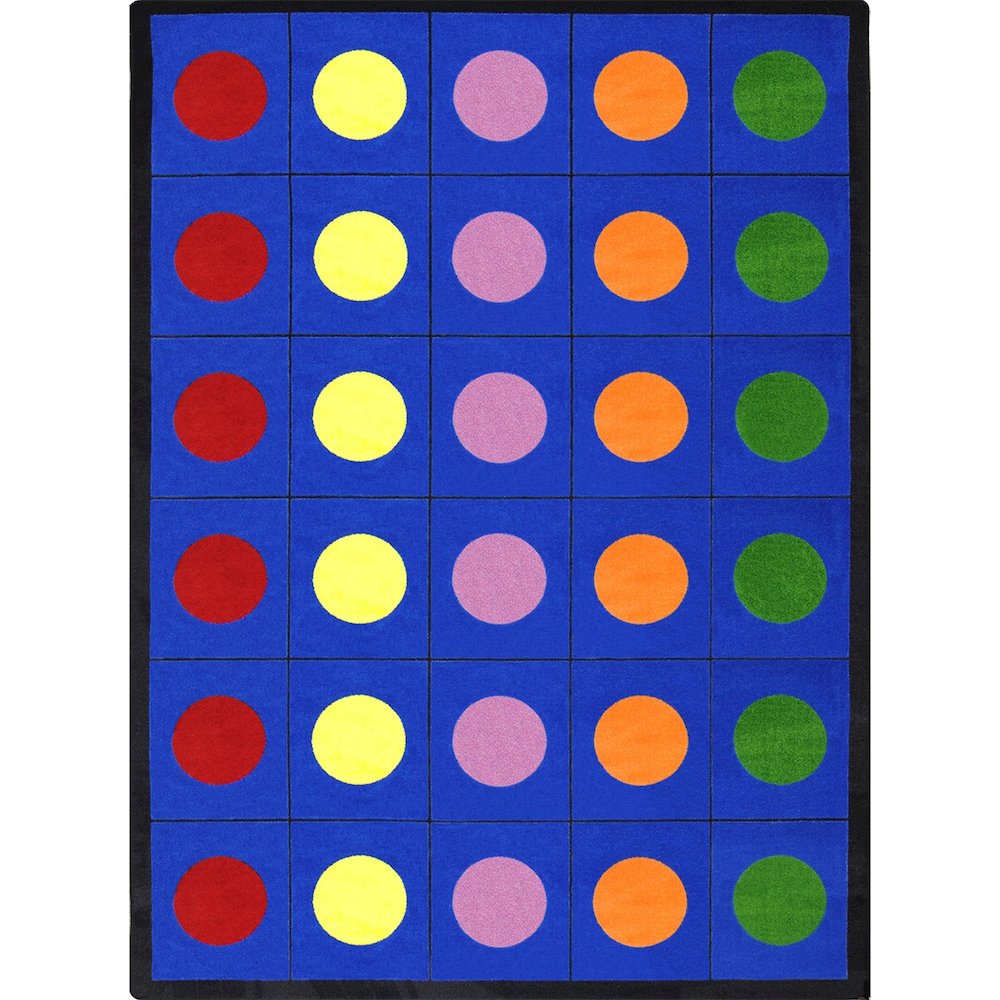 Kid Essentials Lots of Dots 7'8" x 10'9" Area Rug in Color Multi