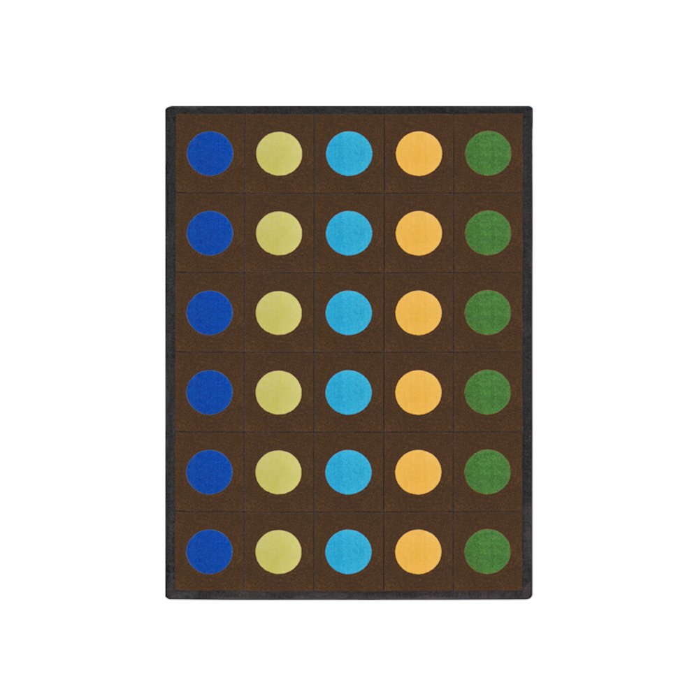 Kid Essentials Lots of Dots 7'8" x 10'9" Area Rug in Color Earthtone