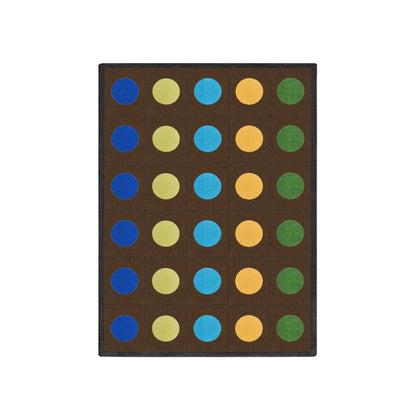 Kid Essentials Lots of Dots 7'8" x 10'9" Area Rug in Color Earthtone