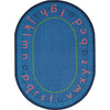 Kid Essentials Montessori Alphabet 5'4" x 7'8" Oval Area Rug in Color Multi