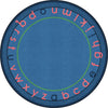 Kid Essentials Montessori Alphabet 7'7" Round Area Rug in Color Multi