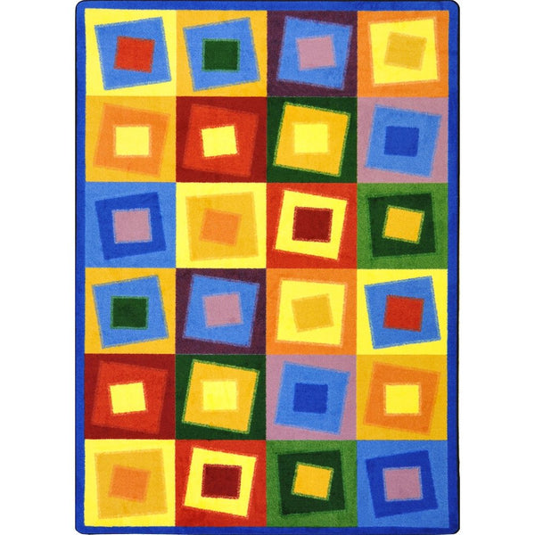 Kid Essentials Off Balance 3'10" x 5'4" Area Rug in Color Brights