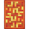 Kid Essentials Off Beat 3'10" x 5'4" Area Rug in Color Orange