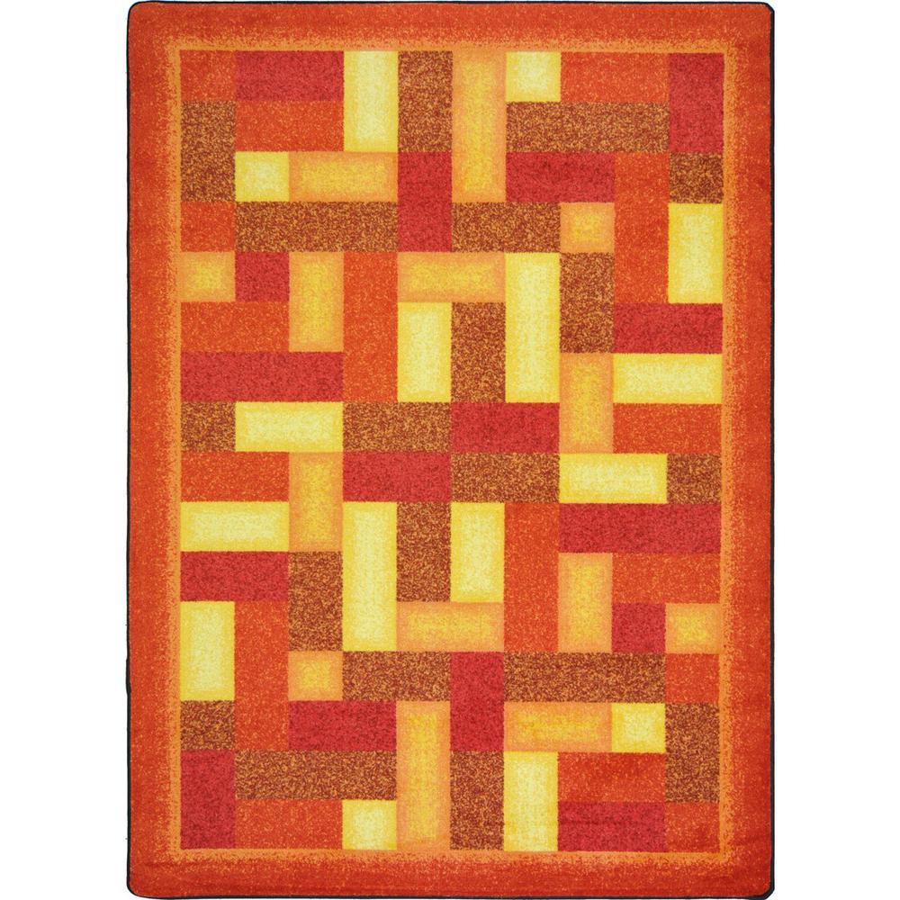 Kid Essentials Off Beat 3'10" x 5'4" Area Rug in Color Orange