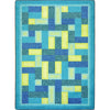 Kid Essentials Off Beat 3'10" x 5'4" Area Rug in Color Teal