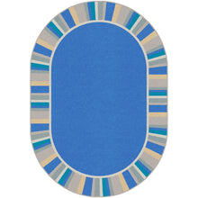 Kid Essentials Off the Cuff 3'10" x 5'4" Oval Area Rug in Color Light Blue