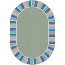 Kid Essentials Off the Cuff 3'10" x 5'4" Oval Area Rug in Color Sage