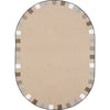 Kid Essentials On the Border 5'4" x 7'8" Oval Area Rug in Color Neutrals