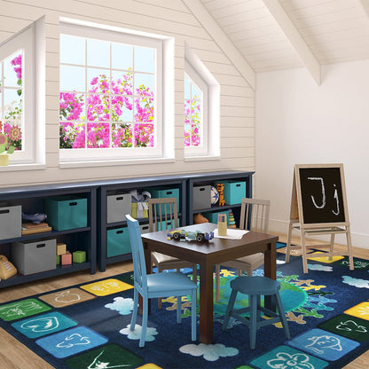 Kid Essentials One World 5'4" x 7'8" Area Rug in Color Neutrals