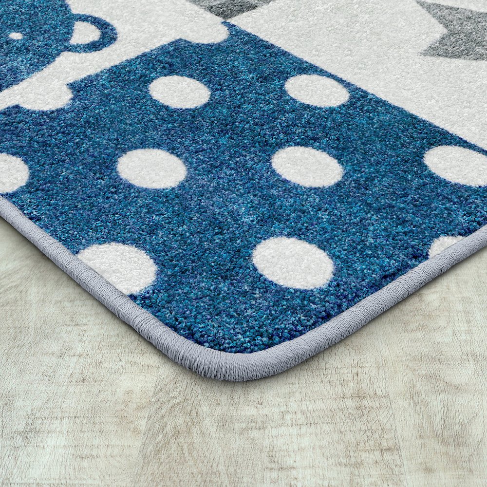 Claremont Kids Patchwork Boy 3'10" x 5'4" Area Rug in Color Blue Skies