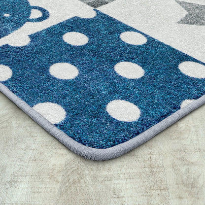 Claremont Kids Patchwork Boy 3'10" x 5'4" Area Rug in Color Blue Skies