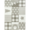 Claremont Kids Patchwork Boy 3'10" x 5'4" Area Rug in Color Linen