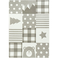 Claremont Kids Patchwork Boy 3'10" x 5'4" Area Rug in Color Linen